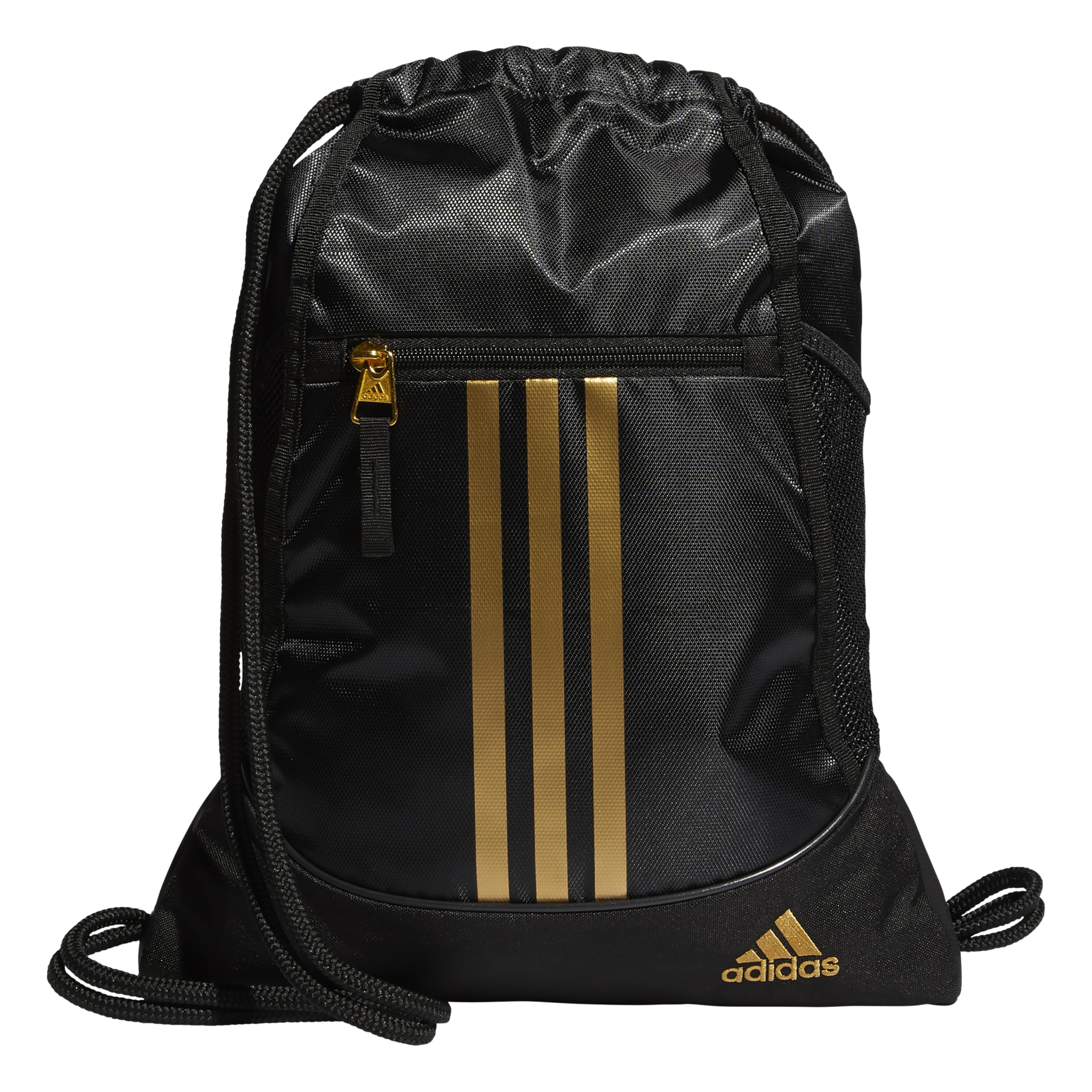 adidas Alliance Sackpack, Drawstring Backpack, Lightweight Small Gym Bag for Women and Men, Black, One Size